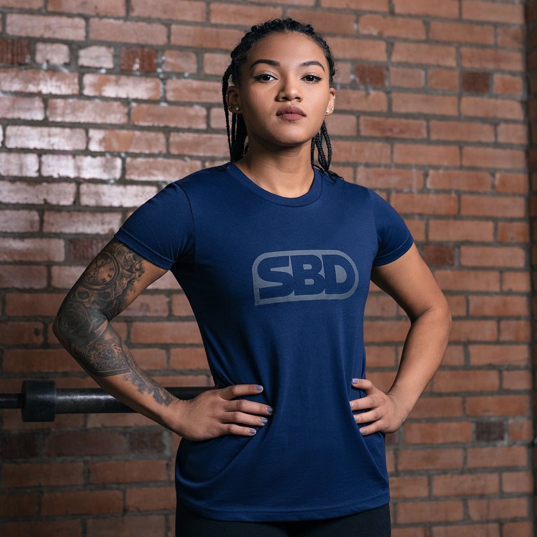 Playera SBD storm Navy para powerlifting