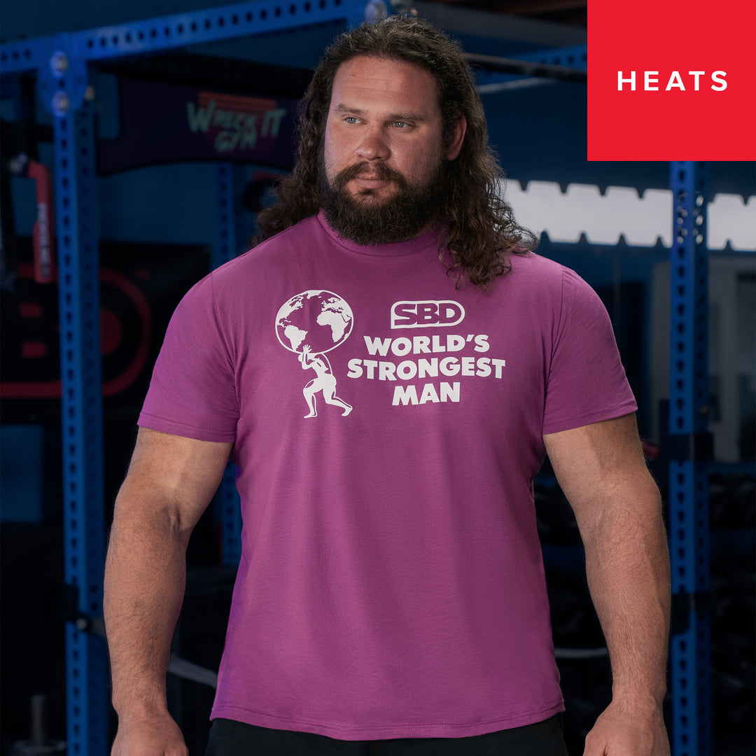 Playera morada SBD para Strongman