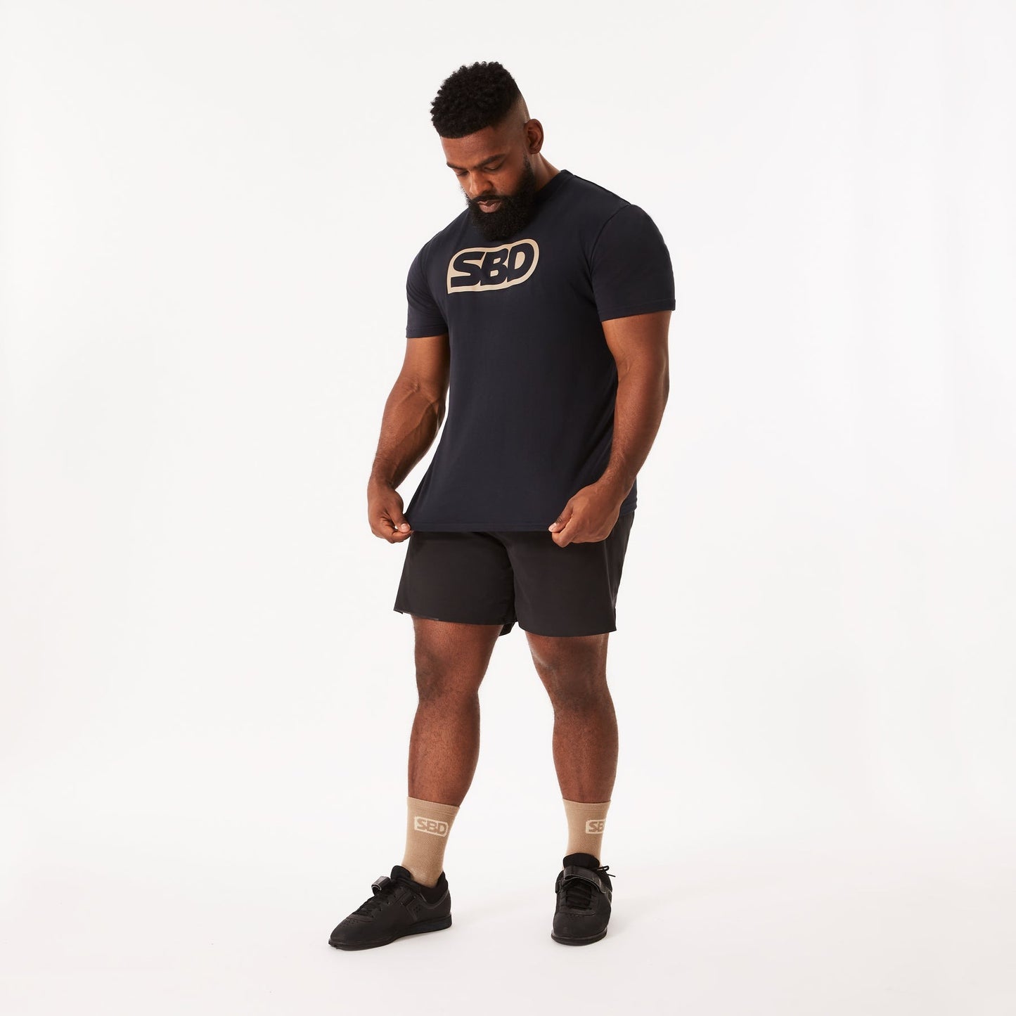 Playera negra para crossfitters gymrats o halterofilia