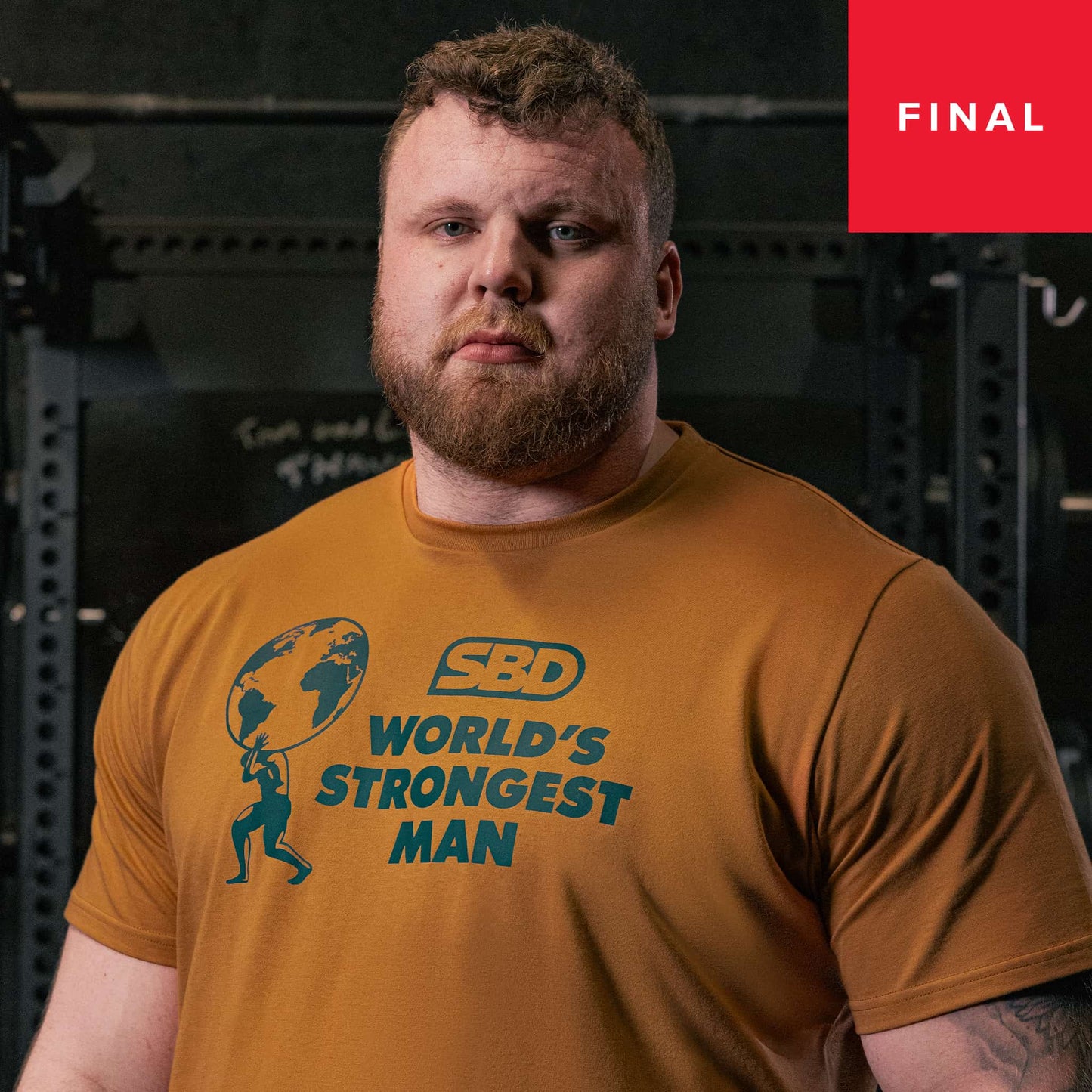 2025 WORLD'S STRONGEST MAN T-SHIRT RUST (PLAYERA)