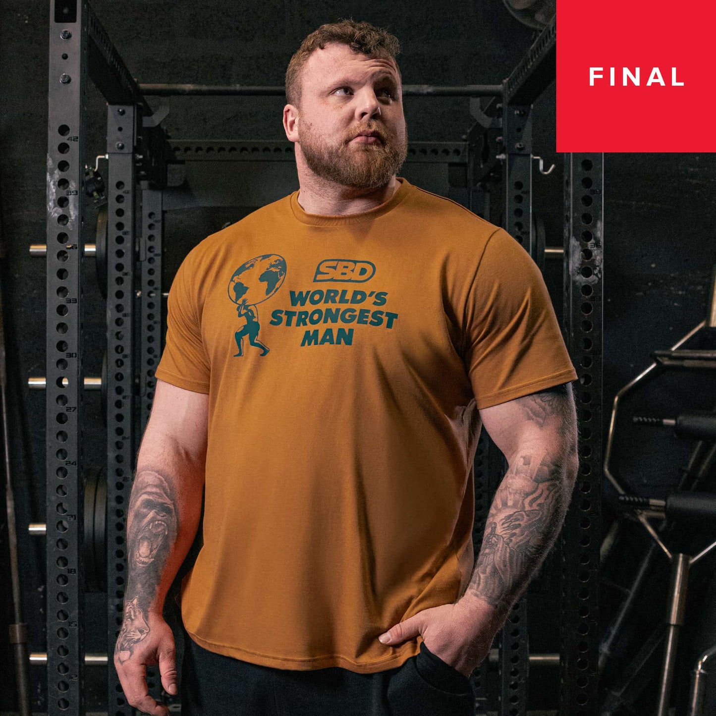 2025 WORLD'S STRONGEST MAN T-SHIRT RUST (PLAYERA)