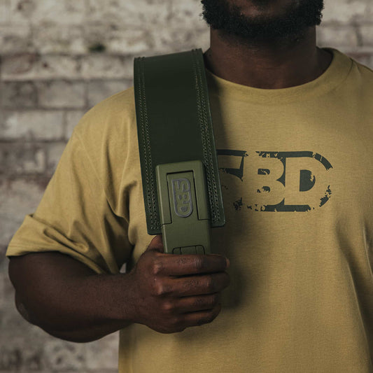 Cinturon para powerlifting y deportes de fuerza IPF APPROVED verde