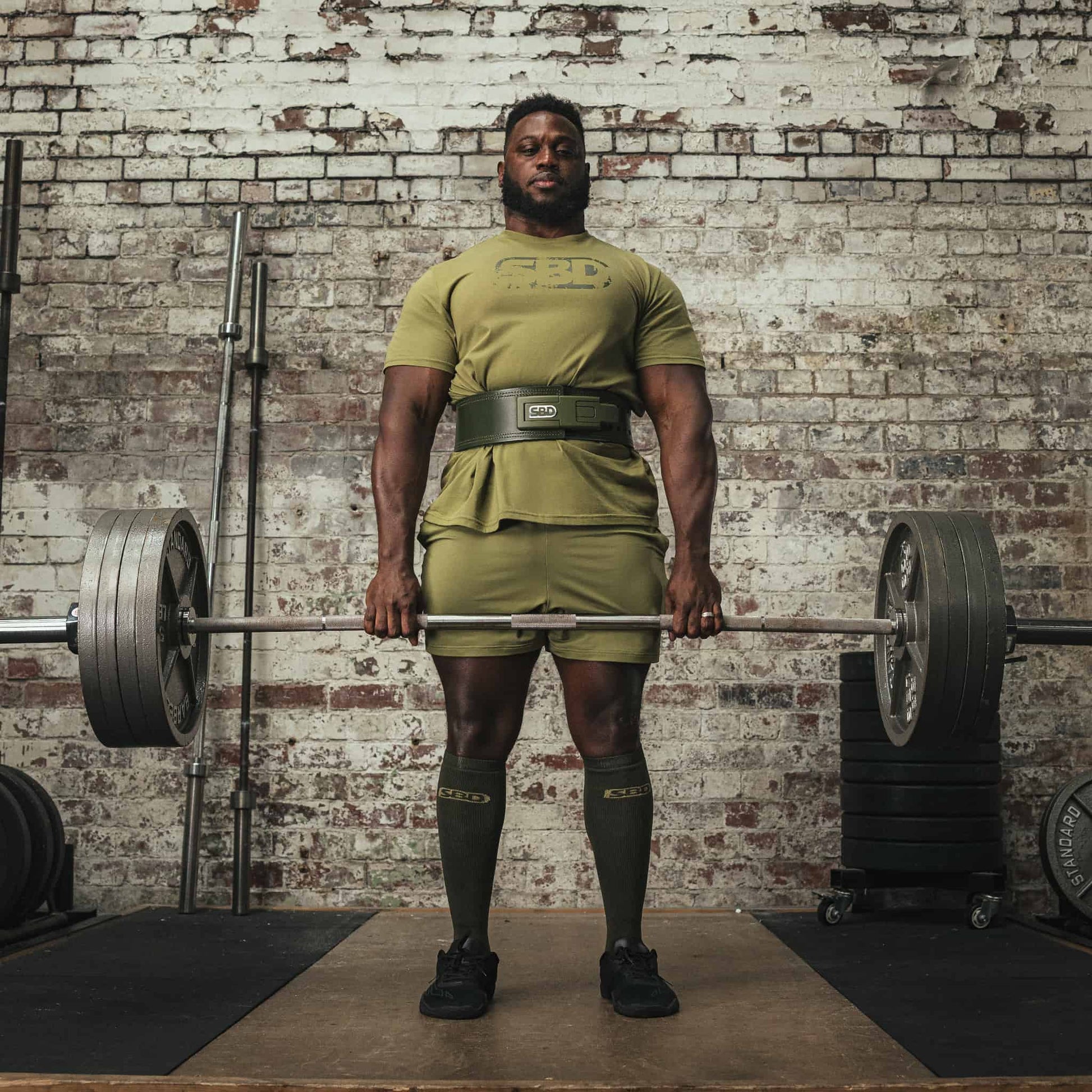 Belt para gym o powerlifting verde SBD