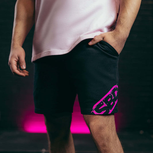 Shorts hombre SBD Nova negro con rosa