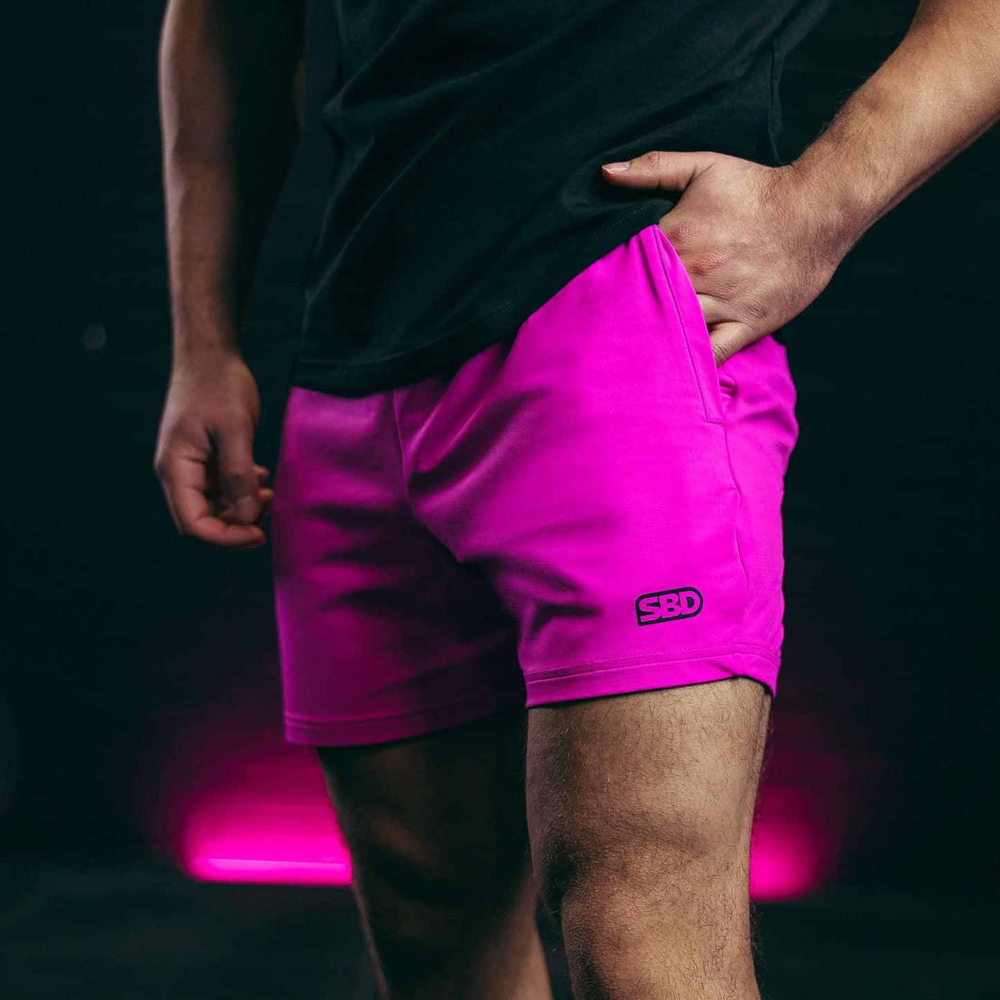 Shorts de entrenamiento rosas SBD