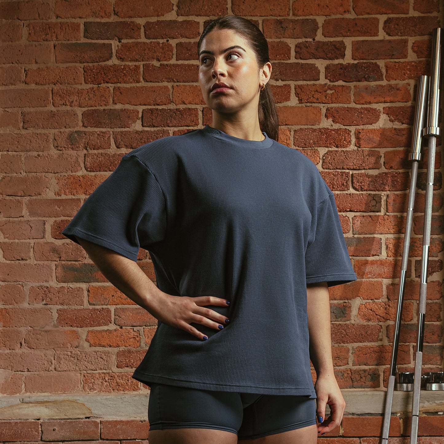 PLAYERA OVERSIZED WAFFLE – SERENITY