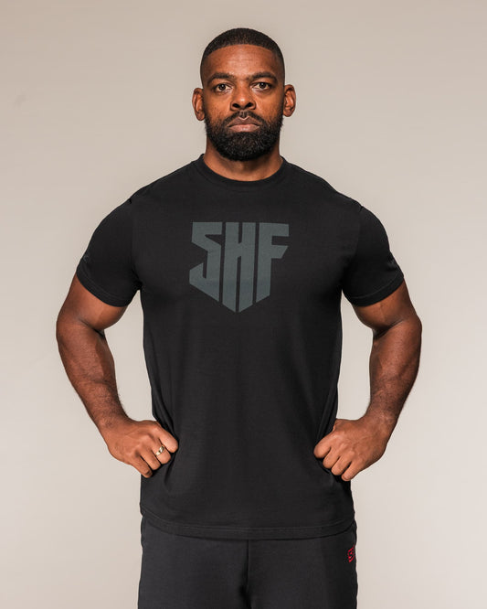 Playera SBD Negra con gris Manga corta estilo urbano