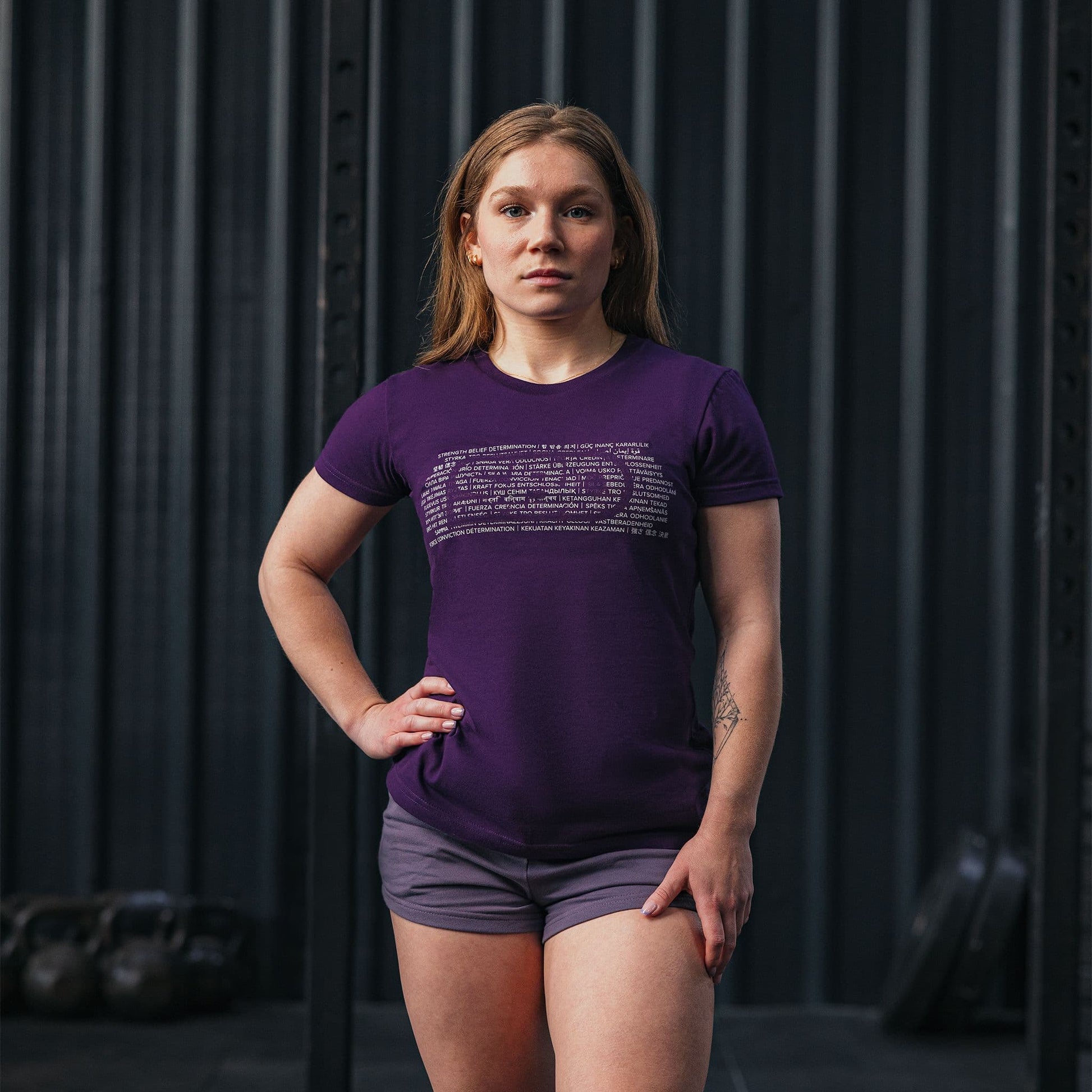 Playera de SBD para powerlifting color morado