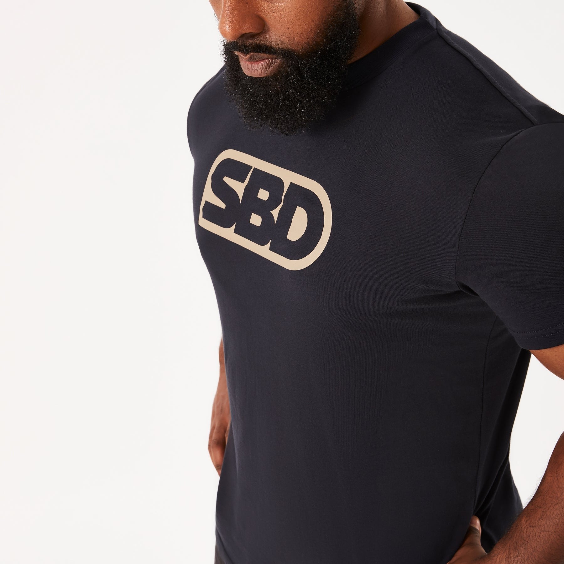Playera SBD negra para powerlifting y crossfit entrenamiento