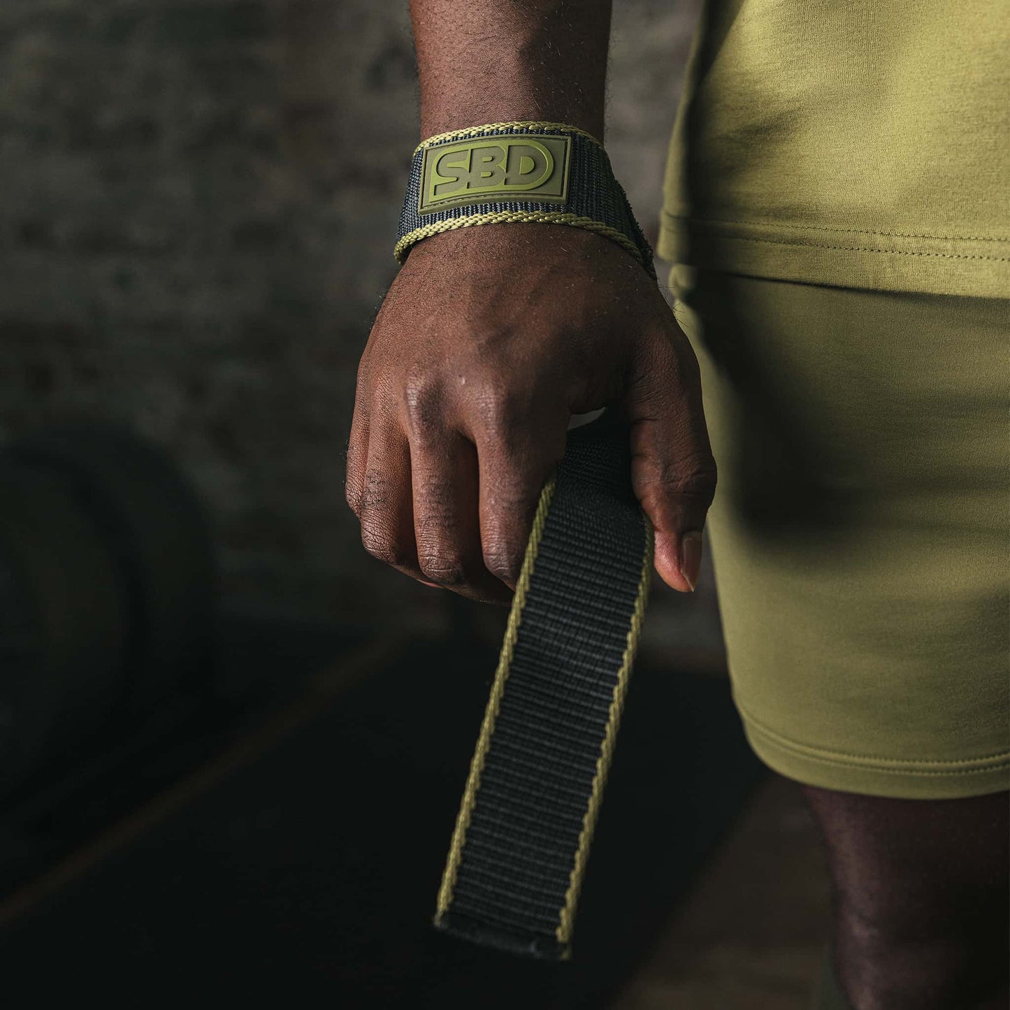 Straps para powerlifting color verde resolve