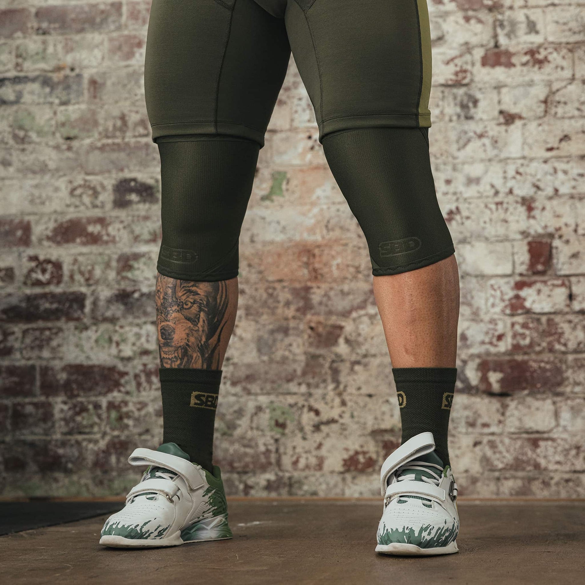 Knee Sleeves Halterofilia y crossfit Hombre verdes 