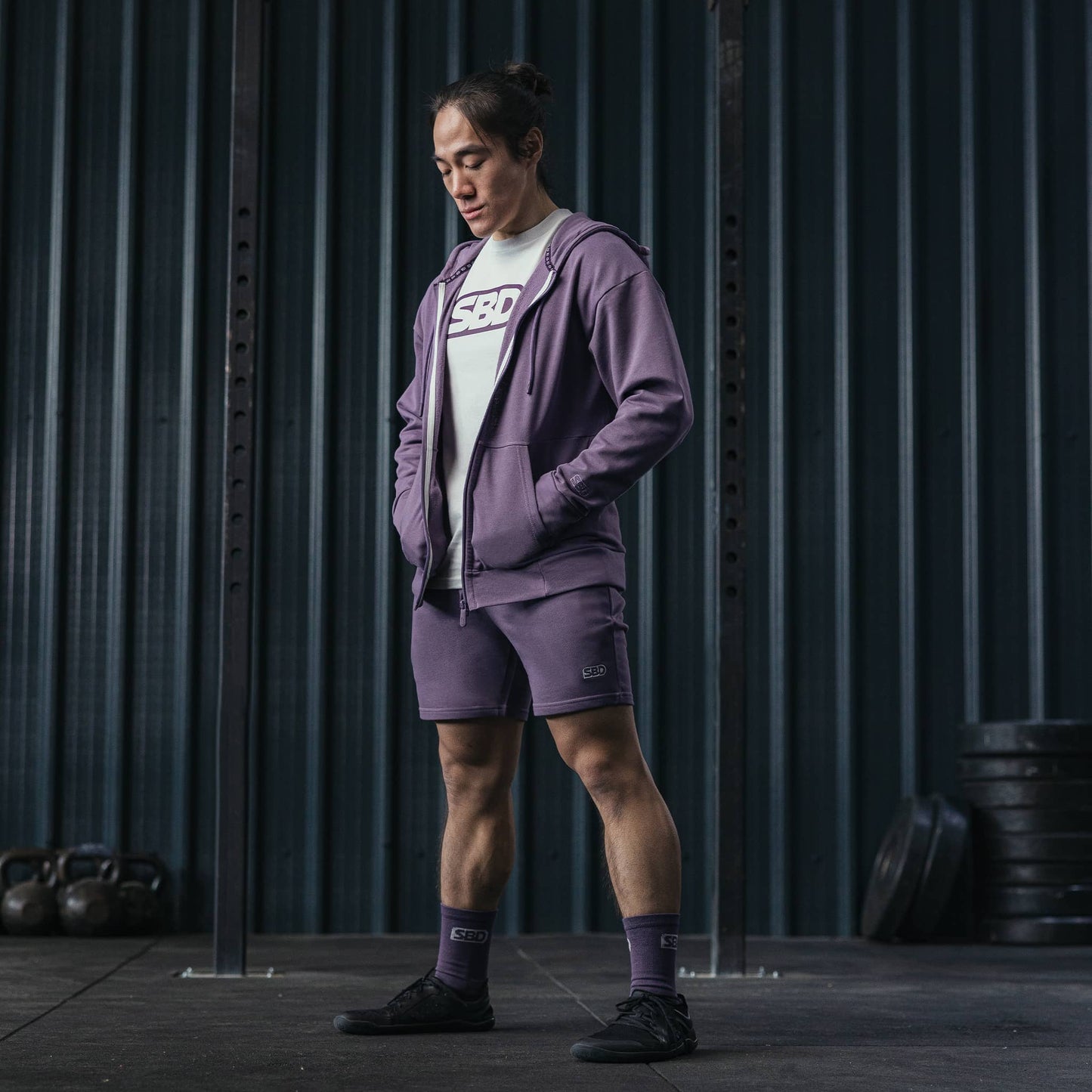 sudadera estilo casual sbd morada